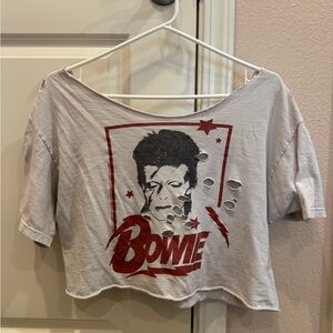 David Bowie Graphic Crop Top